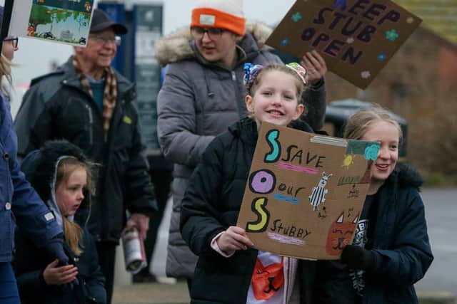 Young campaigners joined the march to save Stubbington Study Centre