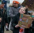 Young campaigners joined the march to save Stubbington Study Centre