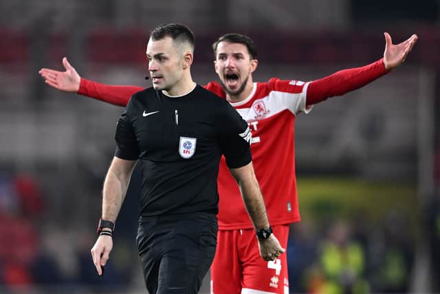 Tom Nield was the referee for Cardiff City's draw with Middlesbrough. He was also the man in the middle for Pompey's 6-1 defeat to Stoke City.