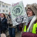 Liz Roebuck was among the demonstrators at a march to save the centre