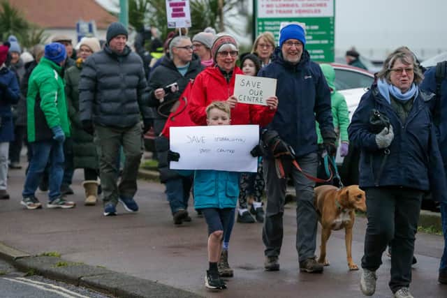 A march has been one of the ways locals have rallied to save the centre