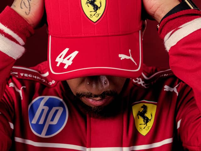 This special edition Lewis Hamilton Ferrari cap is the most-sought after F1 merch this year