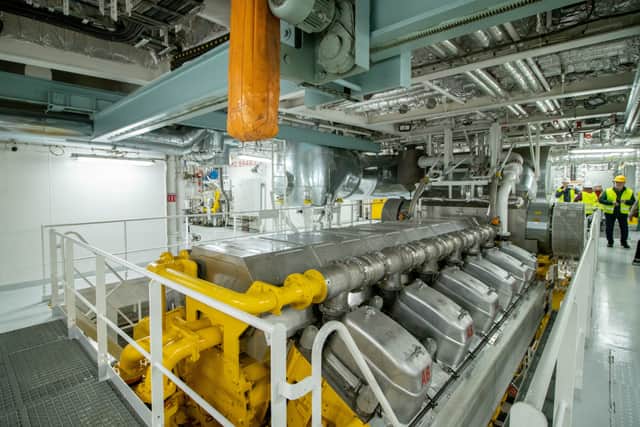 Saint Malo runs entirely on liquified natural gas and battery power, with sailors being able to choose the fuel source at the push of a button.