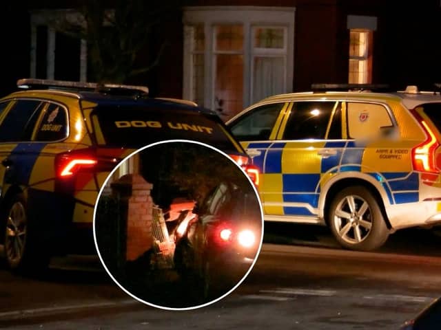 Stolen car crashes into wall...and gets seized
