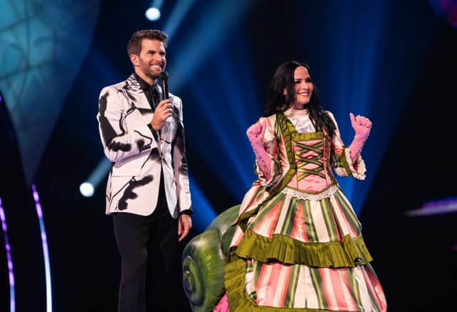 Andrea Corr was underneath the Snail mask