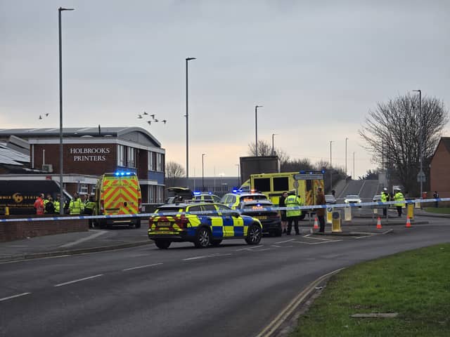 Emergency services on the scene in Norway Road