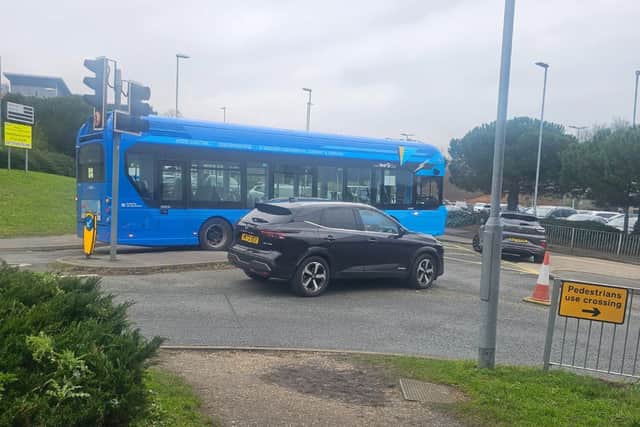 A broken down bus at a busy junction leading to Queen Alexandra has caused chaos this afternoon.
Picture: Matt Reed