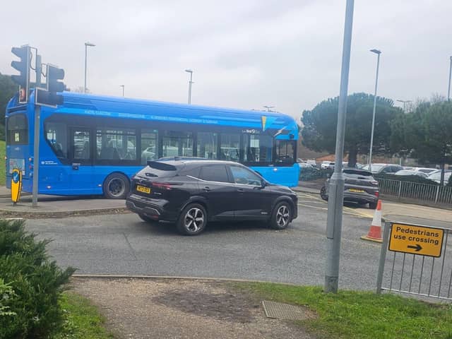 A broken down bus at a busy junction leading to Queen Alexandra has caused chaos this afternoon. 

Picture: Matt Reed