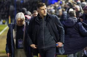 John Mousinho was 'furious' over Pompey's overall first-half display in their 2-1 success over Cardiff. Picture: Jason Brown/ProSportsImages