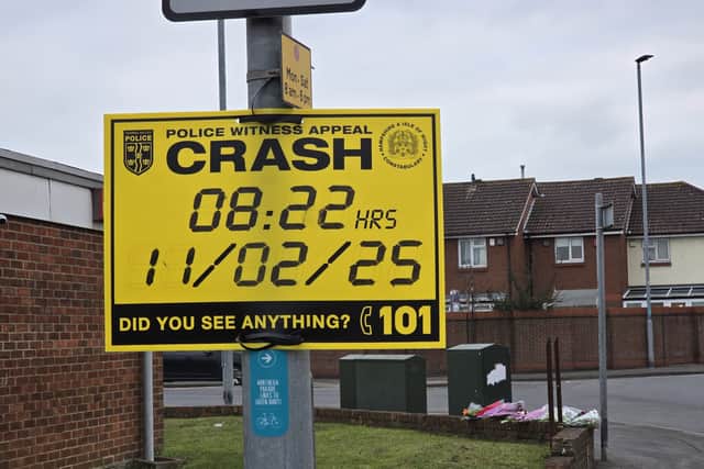 Police are appealing for witnesses after the fatal collision on the roundabout junction of Gunstore Road and Norway Road yesterday morning.
