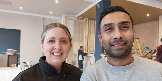 Steph Thomas and Abdul Kalam, two of the three co-owners of The Exchange in Waterlooville, are looking forward to opening the doors in the next few weeks.