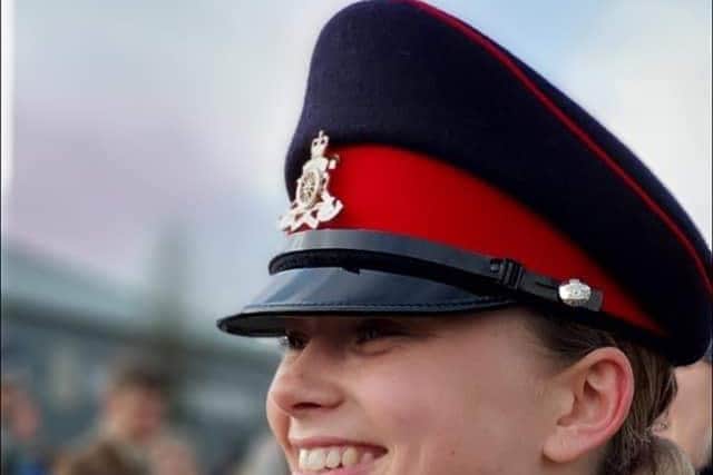 Royal Artillery Gunner Jaysley Beck at her passing out parade