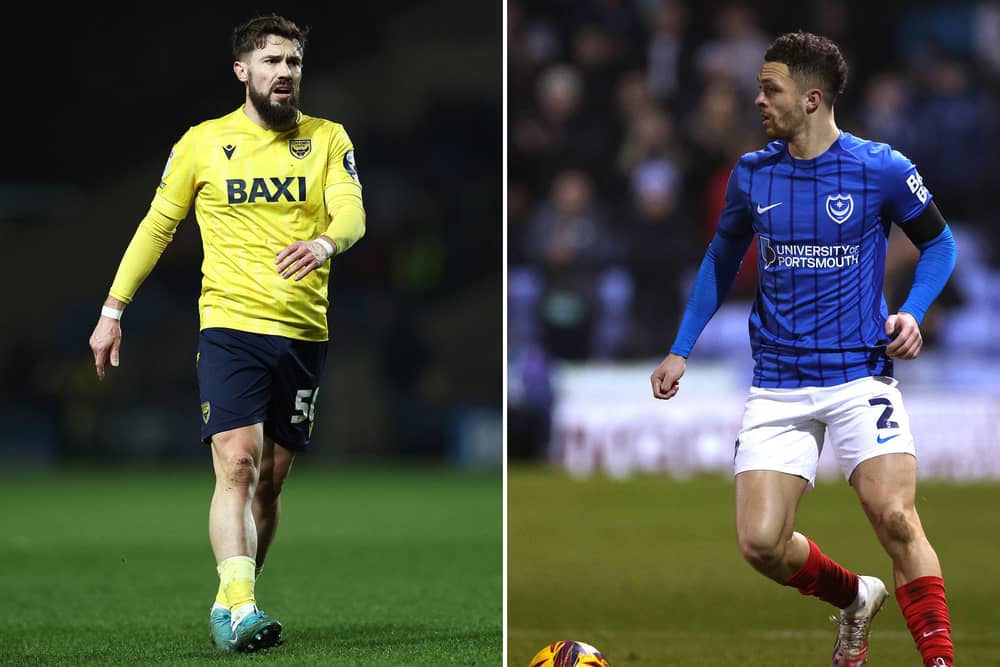 Tom Bradshaw will be missing for Oxford United on Saturday. Pompey's Jordan Williams has a hamstring injury.