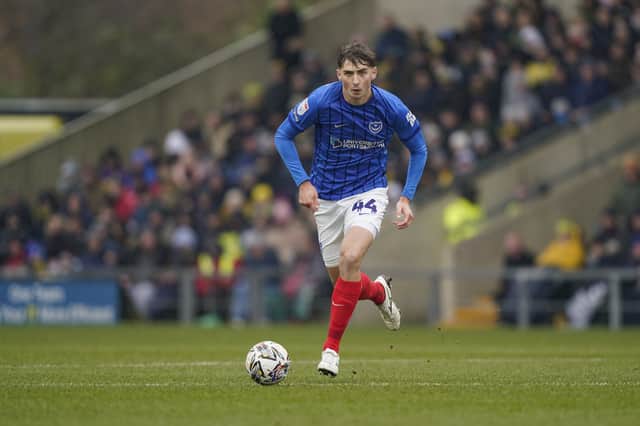 Hayden Matthews impressed Gaffer For A Day Adrian Bennett in Pompey's 2-0 win at Oxford United. Picture: Jason Brown/ProSportsImages