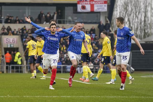 Andre Dozzell opened his Pompey goal account in Saturday's 2-0 success at Oxford United. Picture: Jason Brown/ProSportsImages