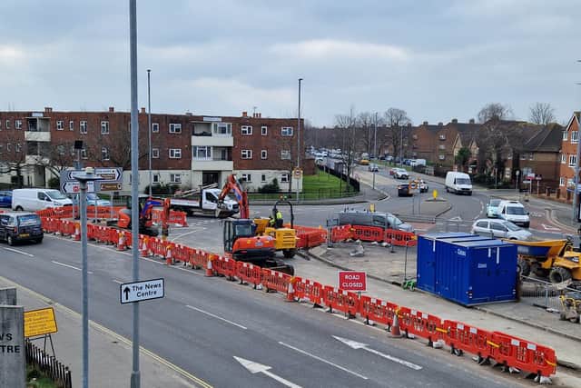 Southbound London Road/Northern Parade junction is closed as a result of the ongoing SGN gasworks