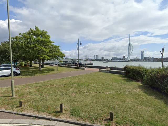 The People's Park will overlook the harbour towards the Gunwharf area of Portsmouth