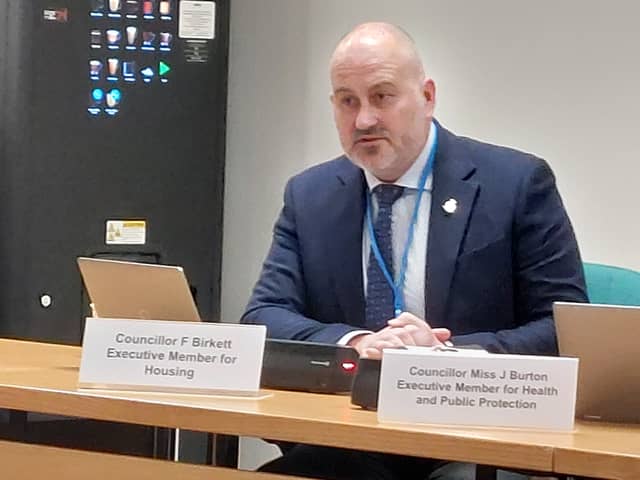 Cllr Fred Birkett said the council would continue to work with the Home Office if it decides to lease the building to ensure fire and building safety