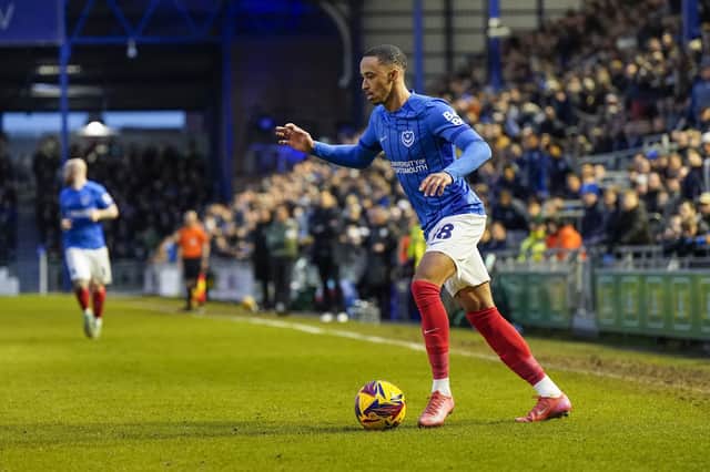 The versatile Cohen Bramall has made three appearances on the left wing for Pompey since his arrival from Rotherham. Picture: Jason Brown/ProSportsImages