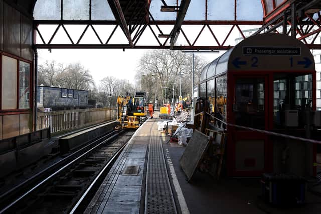 Major works on the upper railway lines at Portsmouth & Southsea station during February half-term
Picture: Chris Moorhouse (180225-33)