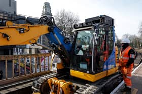 Major works on the upper railway lines at Portsmouth & Southsea station during February half-term
Picture: Chris Moorhouse (180225-34)