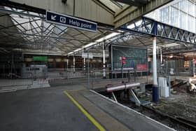 Empty concourse as major works are carried out on the upper railway lines at Portsmouth & Southsea station during February half-term
Picture: Chris Moorhouse (180225-40)