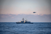 Defence secretary John Healey said Royal Navy operations in the High North off the coast of Norway will be stepped up. Pictured is HMS Somerset charging down allied submarines while operating in Norway.