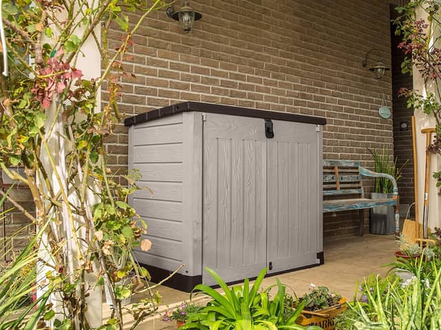 The Keter Store it Out Pro has 1,200 litres of space