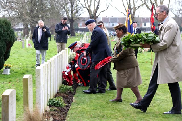 SS Mendi 108th Anniversary Commemoration at Milton Cemetery, Portsmouth, on February 21, 2025.