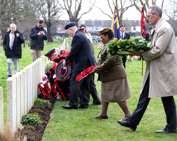 SS Mendi 108th Anniversary Commemoration at Milton Cemetery, Portsmouth, on February 21, 2025.
