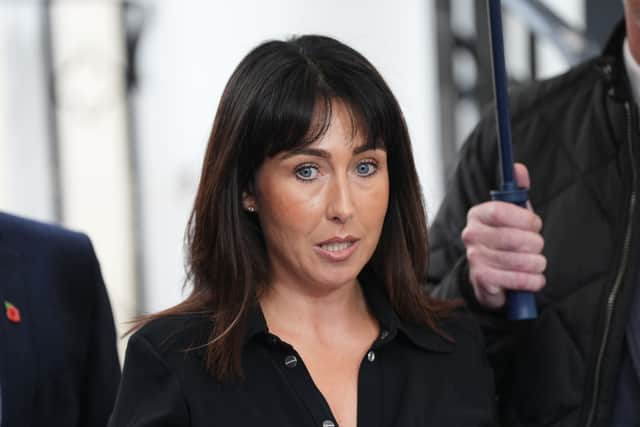 The mother of Royal Artillery Gunner Jaysley Beck, Leighann McCready speaking to the media outside the Wiltshire and Swindon Coroner's Court in Salisbury, after the coroner gave their conclusion at inquest of the teenage soldier who was found dead at Larkhill Camp in Wiltshire in December 2021.