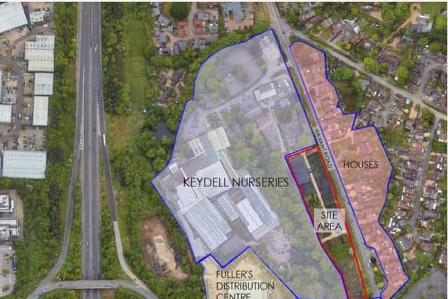 A map of the area where the new Aldi will be built