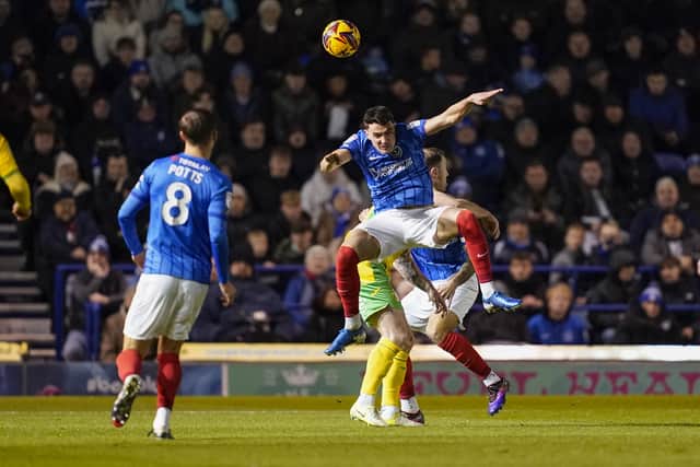 Pompey's Regan Poole injured his hamstring against Norwich in December on his last outing before Saturday. Pic: Jason Brown/ProSportsImages