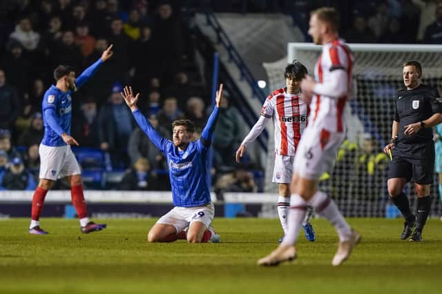 Pompey beat Stoke 3-1 at Fratton Park in January. Picture: Jason Brown/ProSportsImages