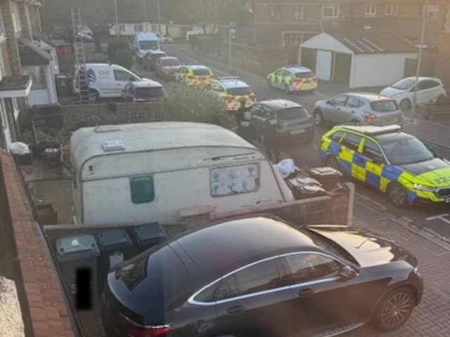 A woman suffered a serious head injury following an assault in Chatsworth Avenue with a 47-year-old man arrested on suspicion of murder.
