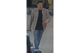 Police want to speak to this man after six coast were stolen from Marks & Spencer in Hedge End.