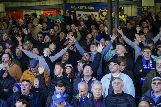 Pompey were accompanied by 1,323 fans at Luton Town on Saturday