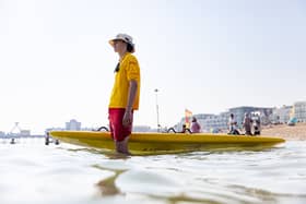 Lifeguard keeping watch over Southsea Beach