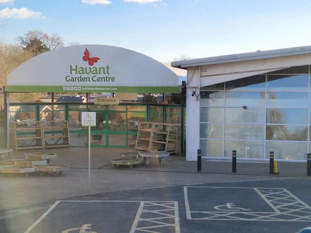 Signage for Havant Garden Centre which is replacing Dobbies