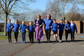 Warren Park Primary School in Sandleford Road, Havant, has received a positive outcome in their recent Ofsted report.

Pictured is: (l-r) Anaya Ntaji (8), Mollie Penfold (10), Damia Ward (6), Jackson Legg (6), headteacher Elizabeth Cooper, deputy headteacher Lynne Lofting, Freddie Montague (9), Penny Stone (9), Bella Valaskova (8) and Piper-Rae Nash (8).

Picture: Sarah Standing (280225-2495)