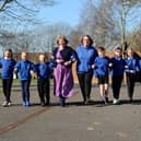 Warren Park Primary School in Sandleford Road, Havant, has received a positive outcome in their recent Ofsted report.

Pictured is: (l-r) Anaya Ntaji (8), Mollie Penfold (10), Damia Ward (6), Jackson Legg (6), headteacher Elizabeth Cooper, deputy headteacher Lynne Lofting, Freddie Montague (9), Penny Stone (9), Bella Valaskova (8) and Piper-Rae Nash (8).

Picture: Sarah Standing (280225-2495)