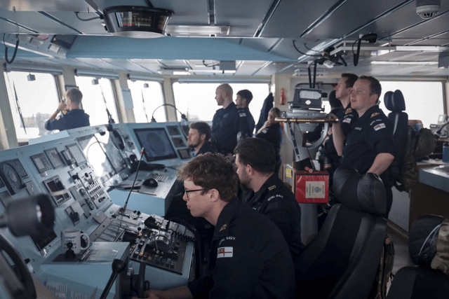 Royal Navy sailors aboard HMS Spey worked alongside several international forces while undertaking the exercise.