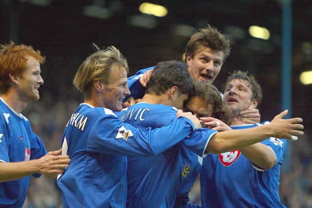 Pompey beat Leeds 6-1 at Fratton Park in the Premier League back in 2003