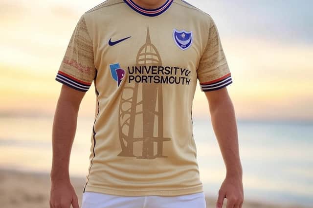 The Grok-designed Pompey third kit