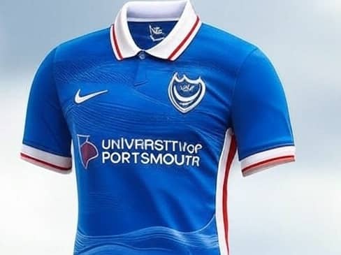 The Grok-designed 2025-26 Pompey home shirt