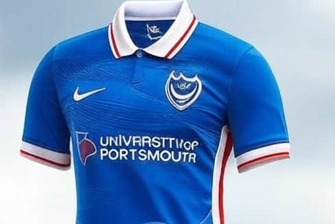 The Grok-designed 2025-26 Pompey home shirt