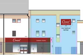 The new signage for the Consol tanning studio in Cremar Mall, Fareham