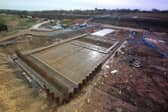 Image of construction site alongside the M27 - copyright Hampshire County Council: