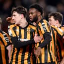 Former Pompey favourite Abu Kamara scored in Hull's crucial 2-0 win over Plymouth on Tuesday night. Picture: George Wood/Getty Images