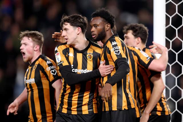Former Pompey favourite Abu Kamara scored in Hull's crucial 2-0 win over Plymouth on Tuesday night. Picture: George Wood/Getty Images
